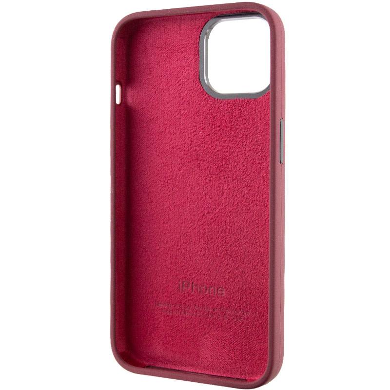 Протиударний чохол Silicone Case Metal Buttons (AA) для Apple iPhone 12 Pro Max (6.7") Бордовий / Plum - фото 5