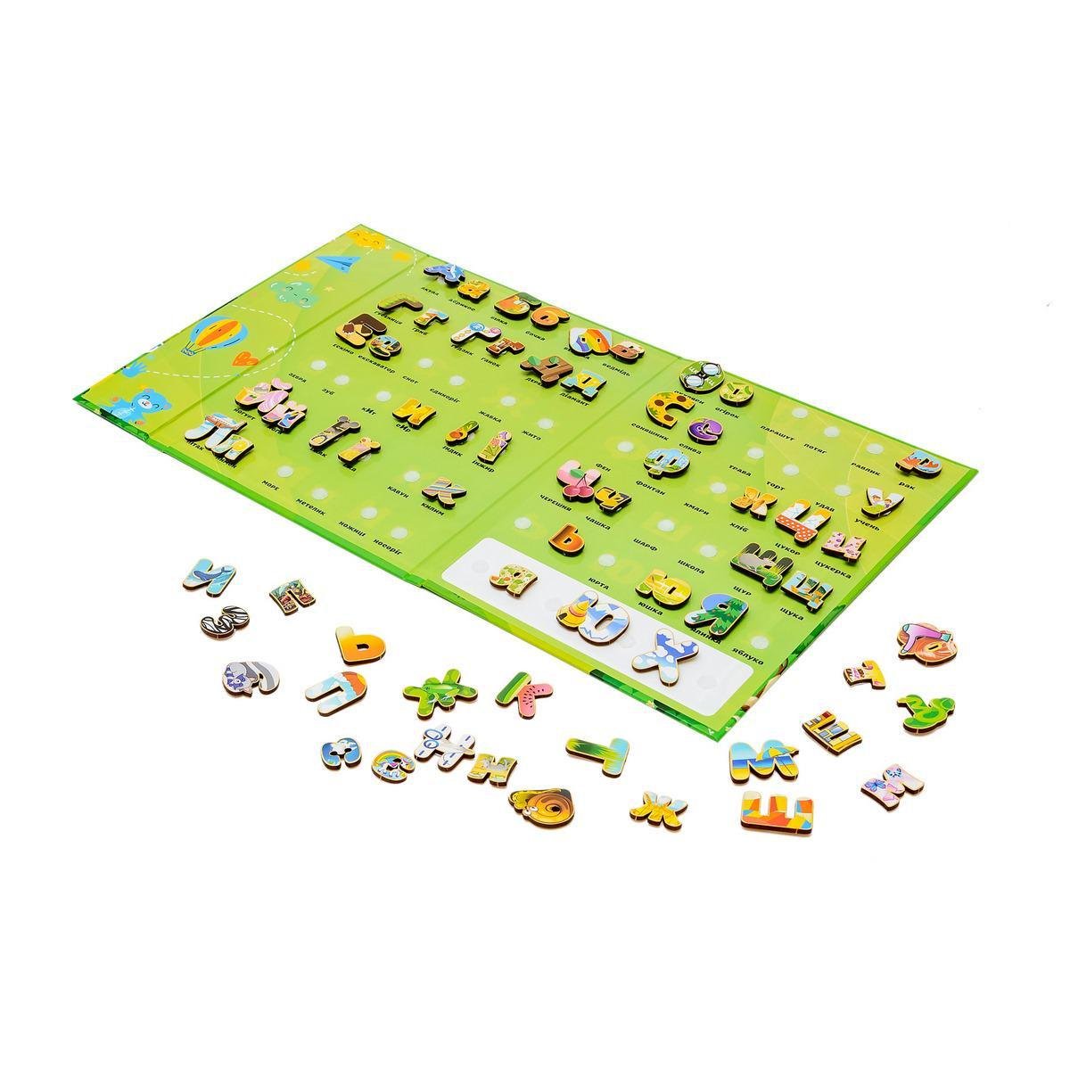 Настольная игра PuzzleOK Алфавит на липучках Разноцветный (SR-113-N-287)