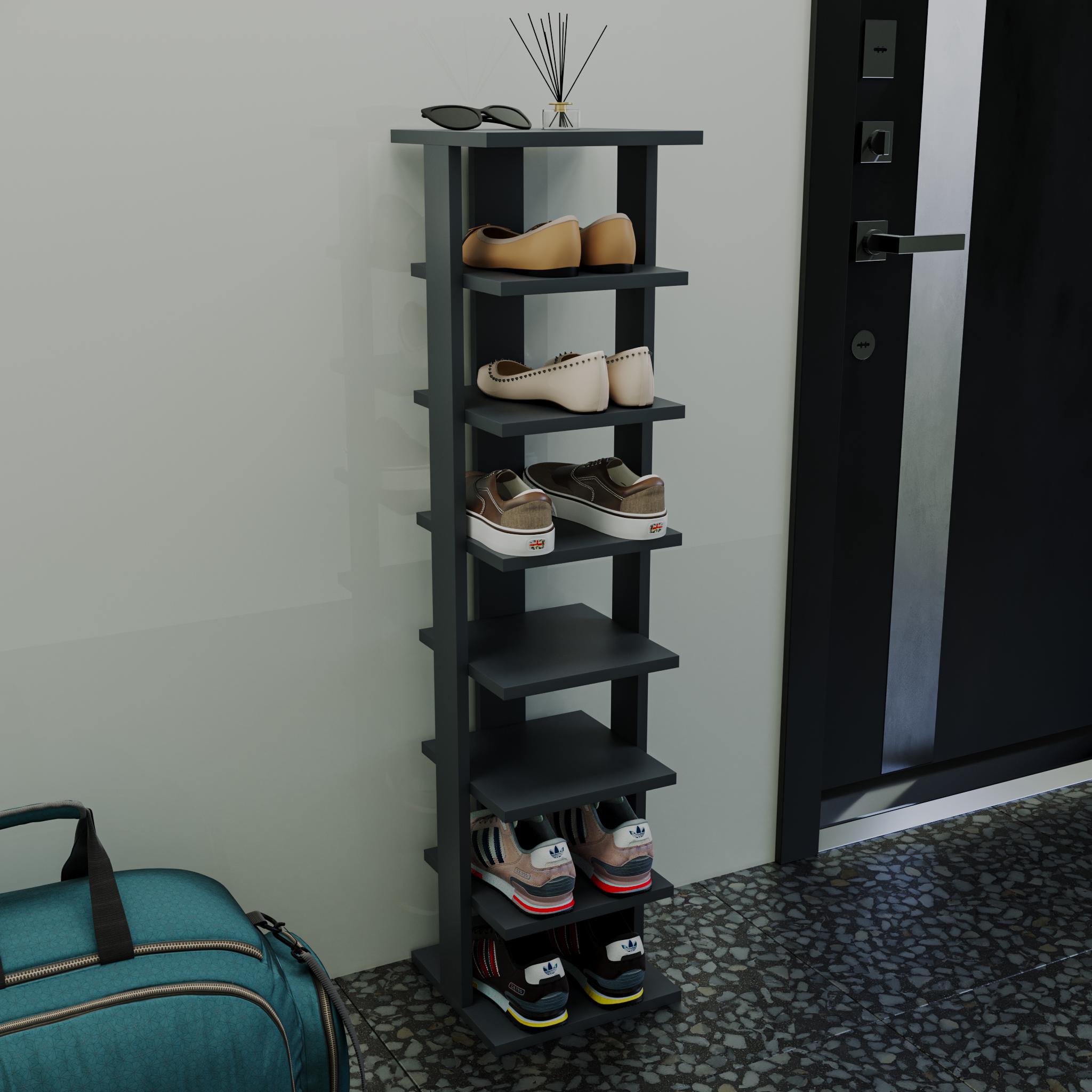 Подставка для обуви ДСП 1140х280х260 мм Антрацит (T-13) - фото 1 Подставка для обуви ДСП 1140х280х260 мм Антрацит (T-13) - фото 1