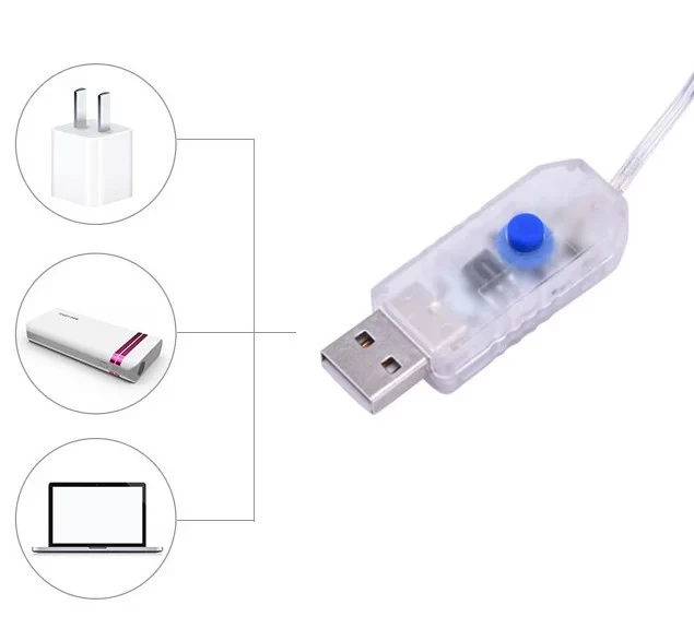 Гірлянда-штора Крапля роси c пультом від USB 300 LED 3х3 м Різнокольоровий - фото 7