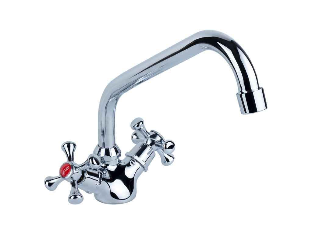 Смесители для кухни TAU на мойку гусак ухо на гайке (9885120)