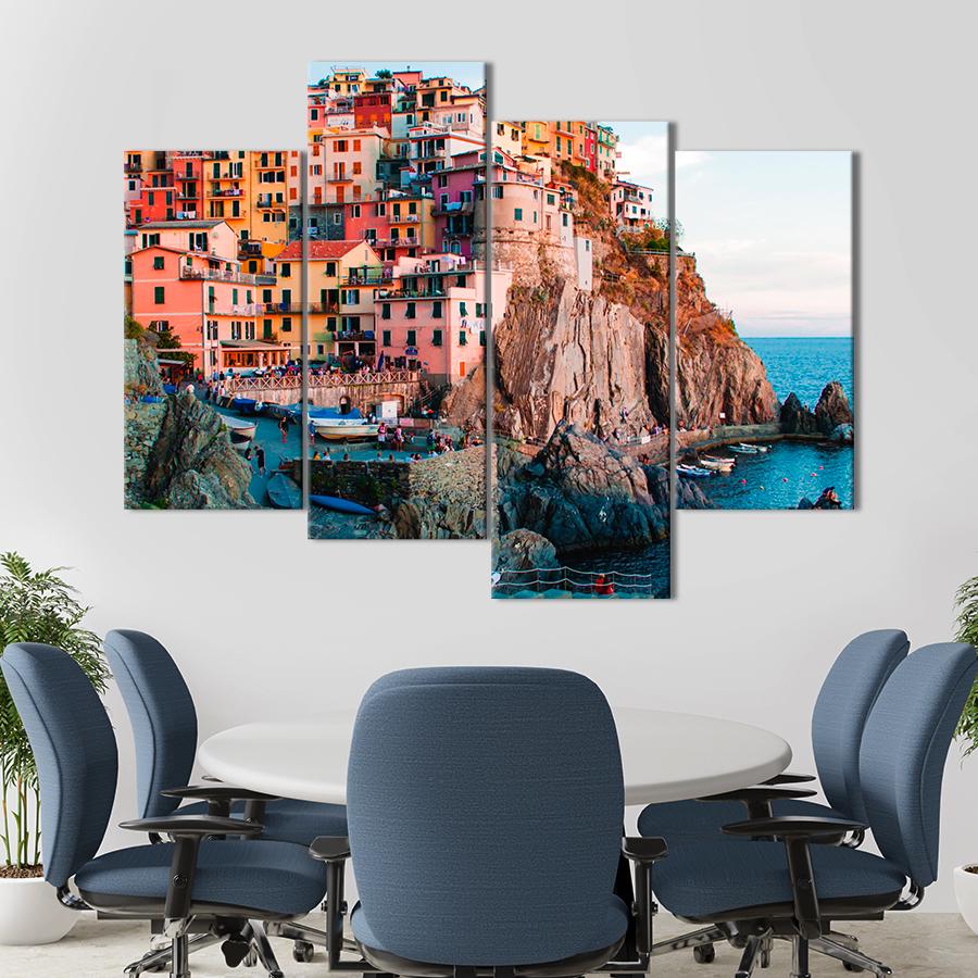 Картина город Красочный город Чинкве-Терре в Италии 149x106 см (A698-4)