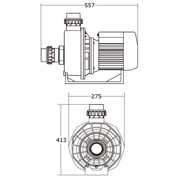 Насос для бассейна Emaux SR20 27 м3/час 1,8 кВт 400 В - фото 3