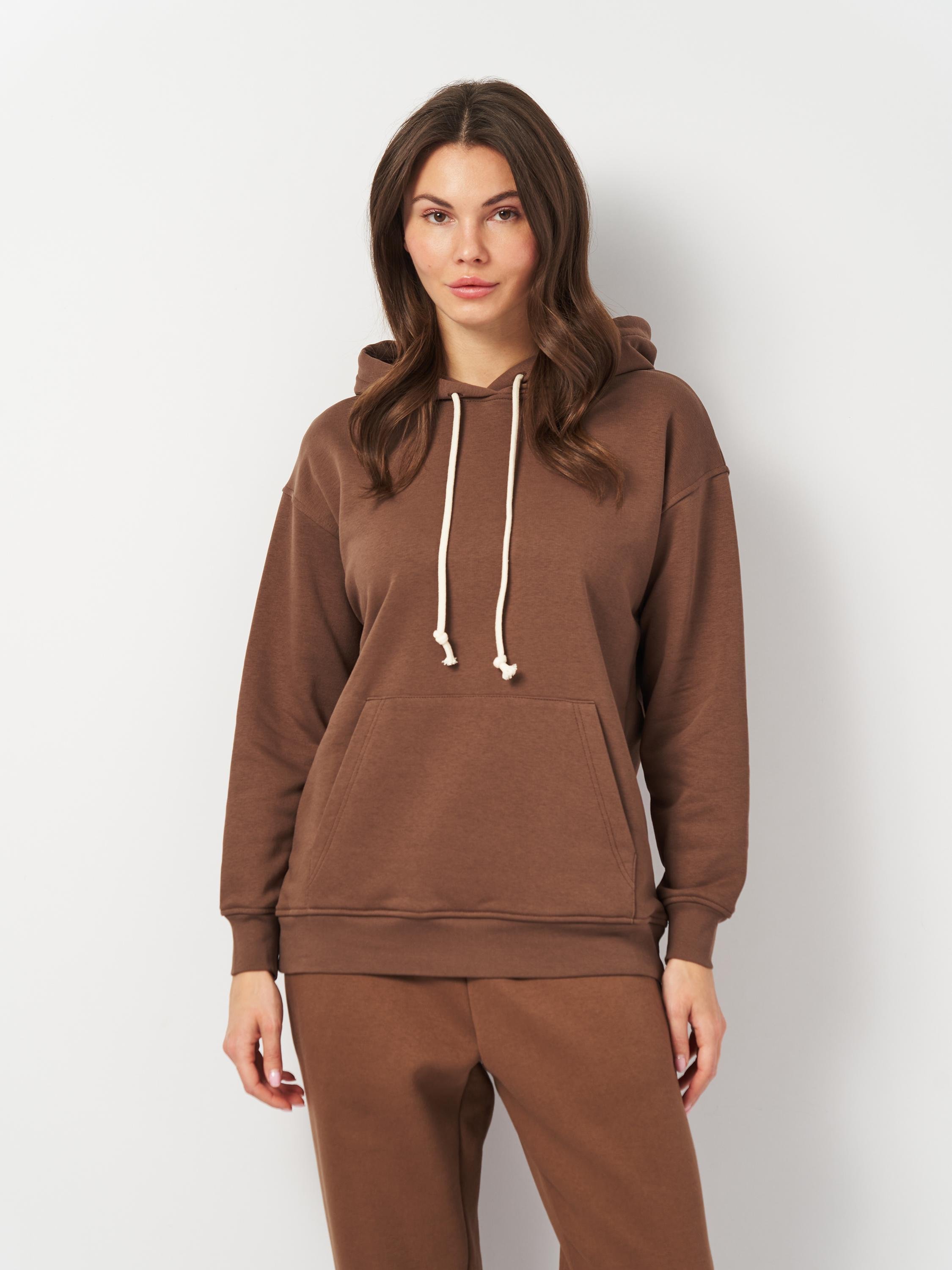 Худи женское ROZA 231110 L Темно-шоколадный (4824005707629)