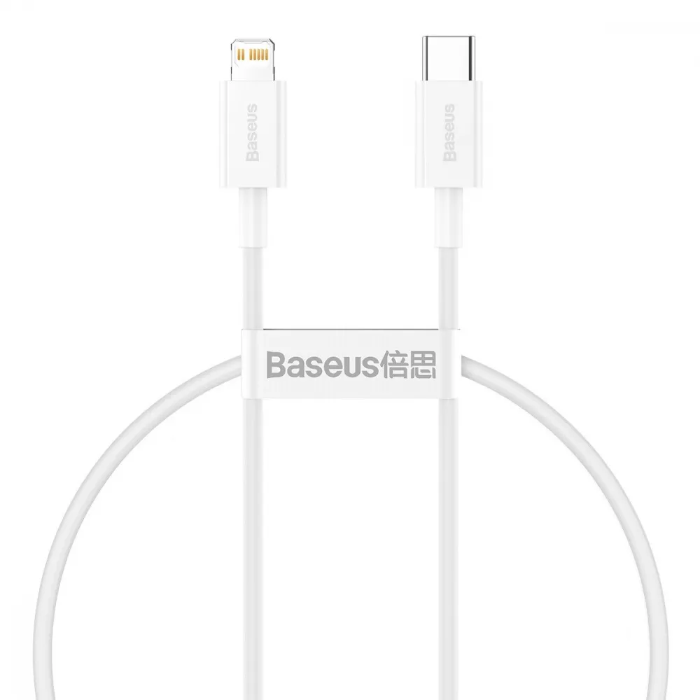 Кабель Baseus Superior Series Fast Charging Type-C to Lightning PD 20 Вт 0,25 м White (9754563) - фото 1