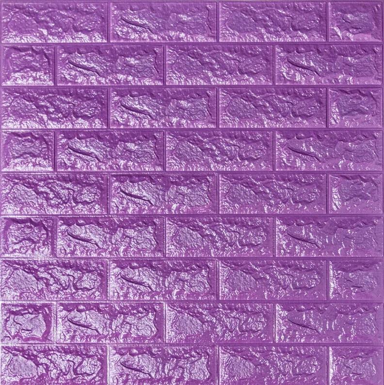 Панели 3D Sticker Wall звукоизоляционные 700x770x7 мм кирпич Фиолетовый