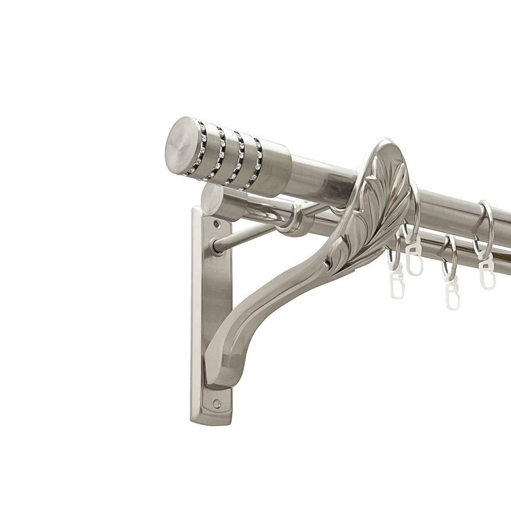 Карниз Orvit Барамелла металевий дворядний ретро гладка труба кільце металеве 25/19 мм 160 см Нержавіюча сталь (00-00021583) - фото 1 Карниз Orvit Барамелла металевий дворядний ретро гладка труба кільце металеве 25/19 мм 160 см Нержавіюча сталь (00-00021583) - фото 1