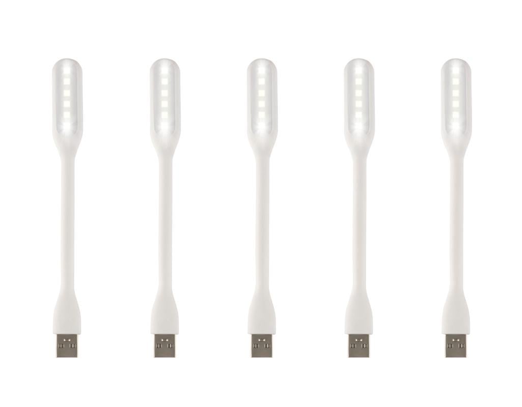 Лампа портативная LED Aura USB гибкая 5 шт. White