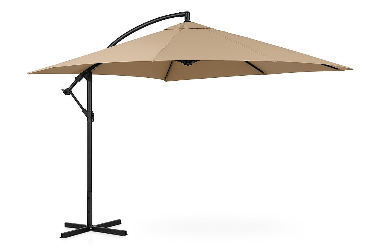 Зонтик садовый регулируемый WCG с чехлом/наклоном 2,5x2,5 м Бежевый - фото 1 Зонтик садовый регулируемый WCG с чехлом/наклоном 2,5x2,5 м Бежевый - фото 1