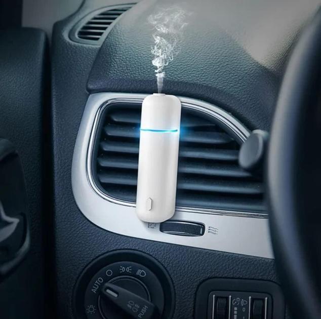 Дифузор електронний Ultrasonic Car Aroma Diffuser автомобільний Black та 6 ароматів Білий (21694990) - фото 4