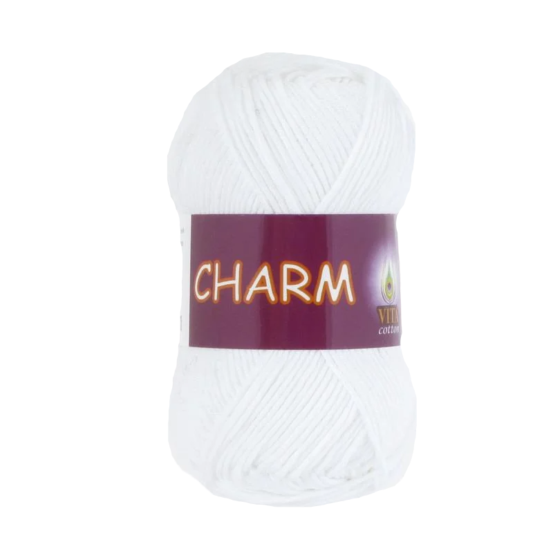 Пряжа Vita Cotton Charm 4151 белый (3342)
