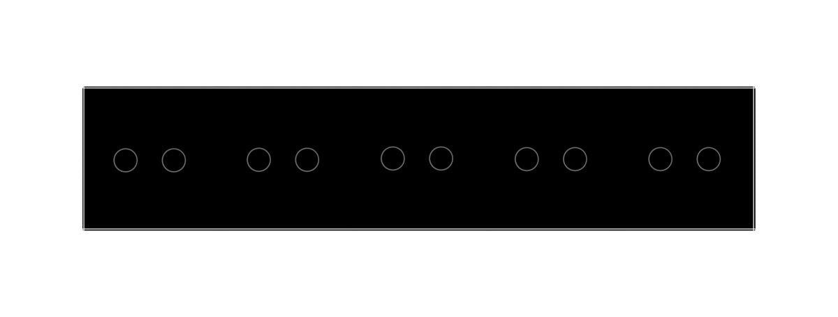 Сенсорный выключатель Livolo ZigBee 10 сенсоров стеклянный Черный (VL-C710Z-12) - фото 2