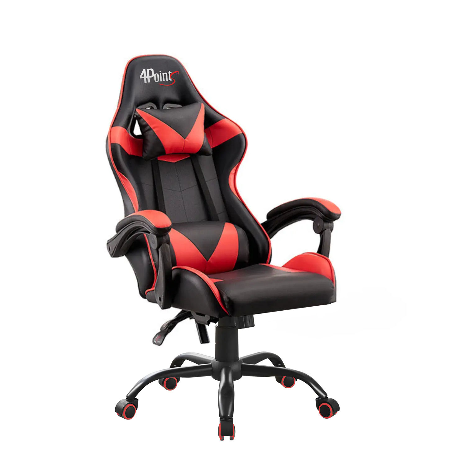 Крісло ігрове комп'ютерне TEMPO з металевою основою з подушками Червоний (40047) - фото 2 Крісло ігрове комп'ютерне TEMPO з металевою основою з подушками Червоний (40047) - фото 2