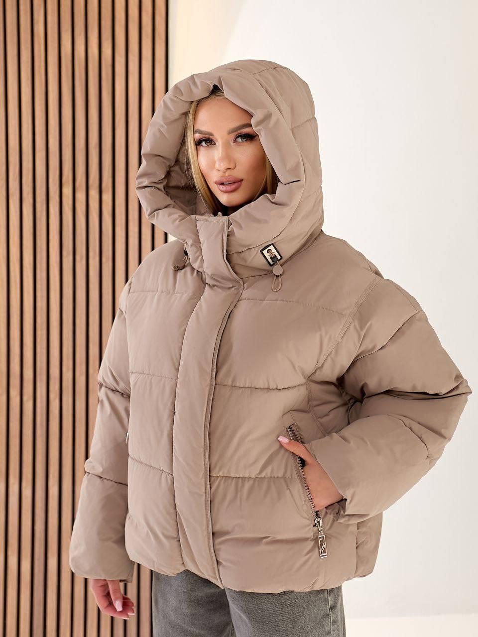 Куртка женская зимняя до -30°С XL-XXL Бежевый (OV-8157BE-XL-XXL) - фото 3 Куртка женская зимняя до -30°С XL-XXL Бежевый (OV-8157BE-XL-XXL) - фото 3