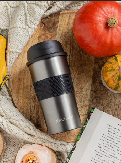 Термокружка Kamille с TPR-вставкой из нержавеющей стали 360 мл Графитовый (2150) - фото 6