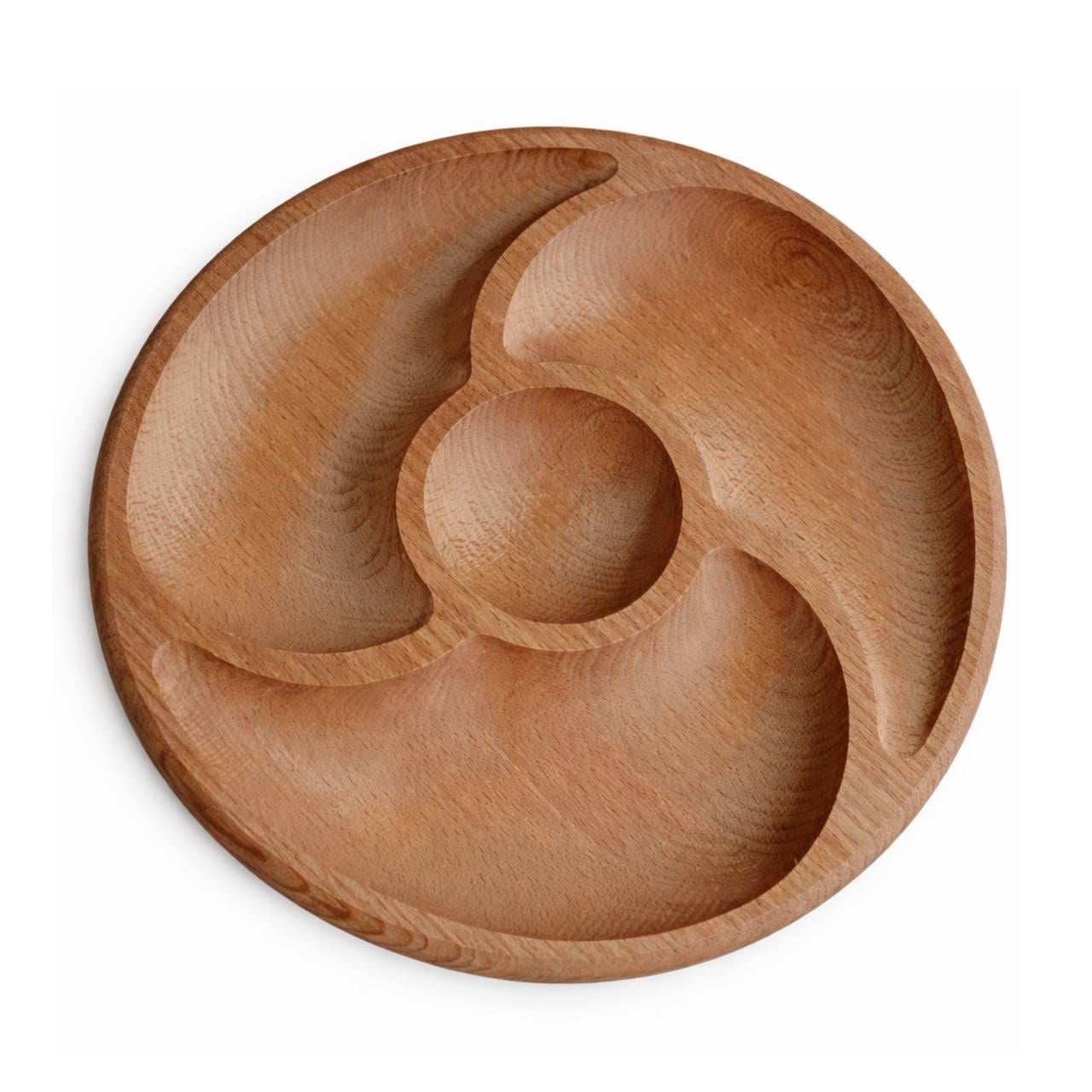Менажниця дерев’яна кругла для подачі страв 26 см (1e924bb9)