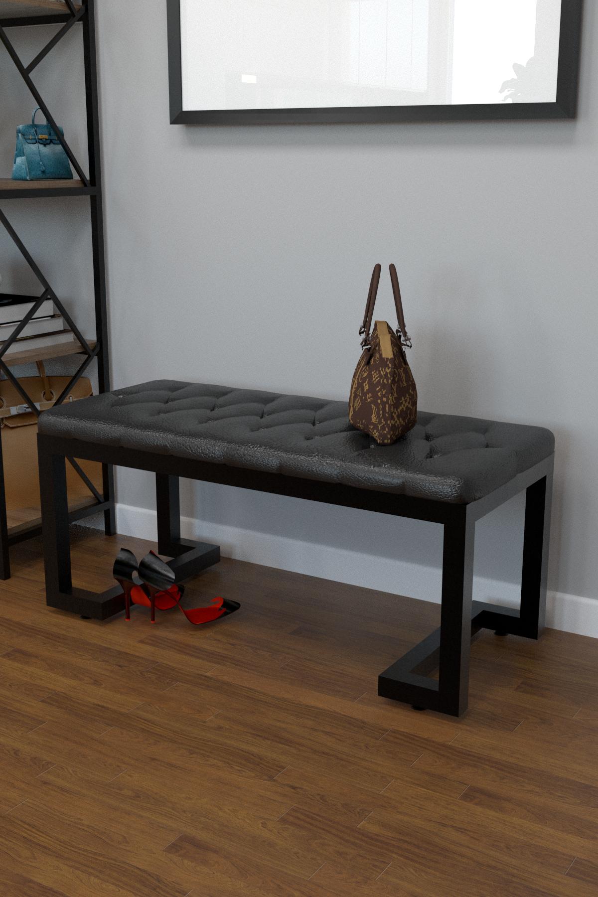 Банкетка EcoLoft Капри PU-1237 Черный (27831770)