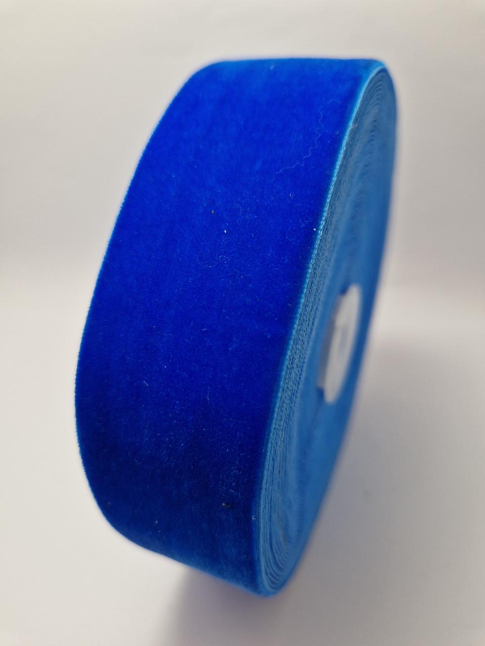 Тасьма оксамитова 3,5 см Електрик (1834338679)