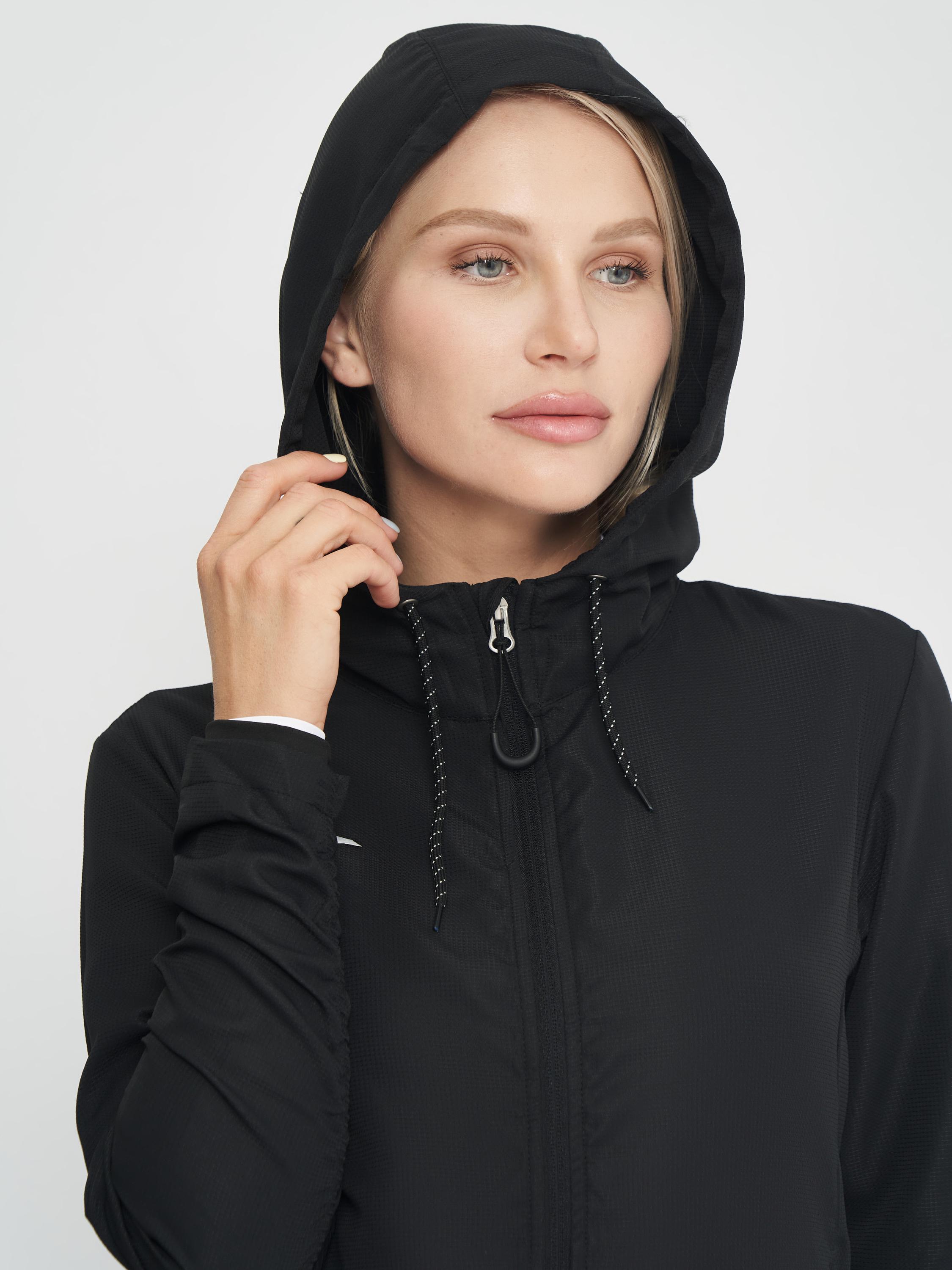 Куртка ветрозащитная женская Joma 901618.100 Zero Windbreaker S Black (8445456181460) - фото 4