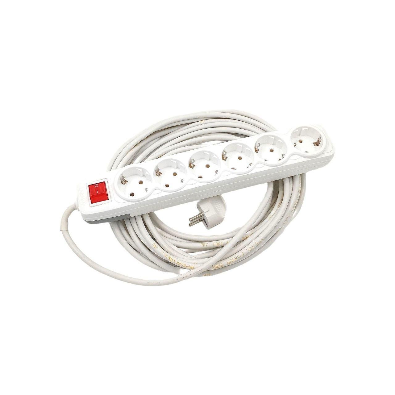 Удлинитель Sokol 6 розеток с заземлением и выключатель 10 м (7.5.1.164799) - фото 2 Удлинитель Sokol 6 розеток с заземлением и выключатель 10 м (7.5.1.164799) - фото 2