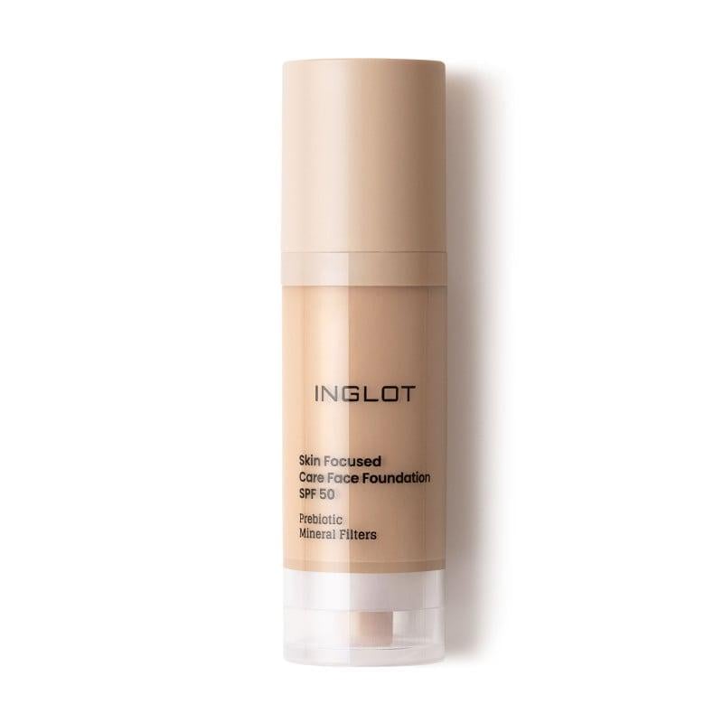 Тональная основа Inglot Skin focused care face foundation SPF 50 305 Peachy beige