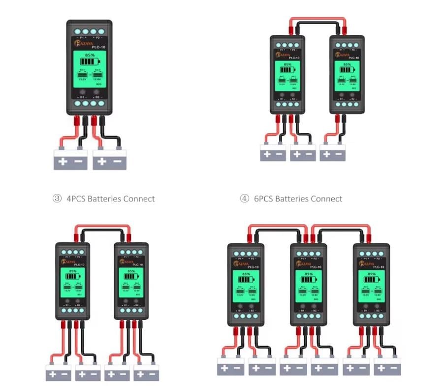 Балансировщик MAZAVA PLC-10 Battery Equalizer AG241010 Black (25043066) - фото 7 Балансировщик MAZAVA PLC-10 Battery Equalizer AG241010 Black (25043066) - фото 7