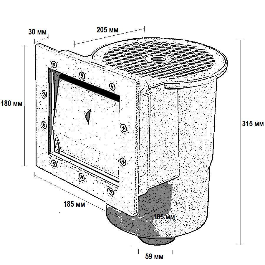 Скімер Kokido Olimpic K001WBX/LX/W Standard універсальний Білий - фото 2