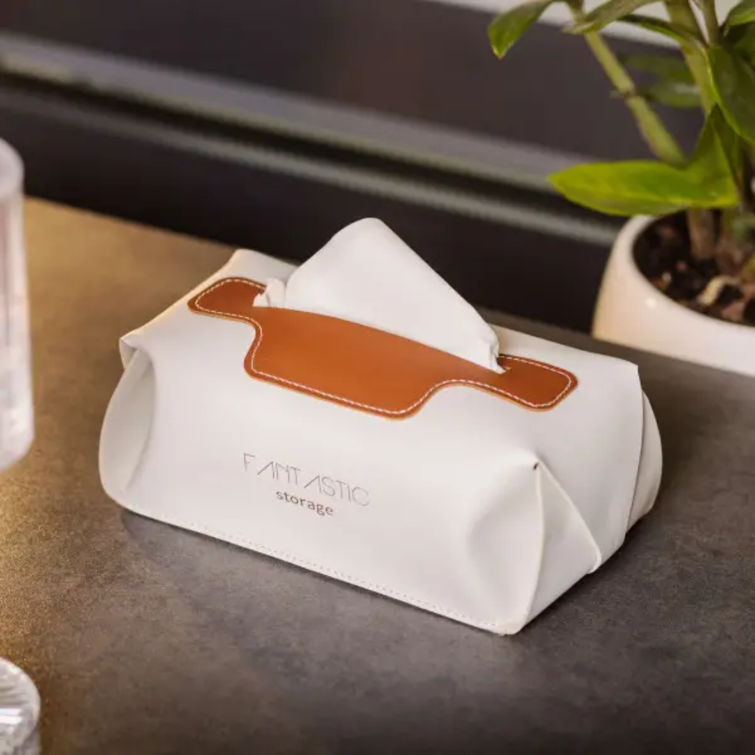 Органайзер для серветок у салон автомобіля 22х11,5х9 см Білий