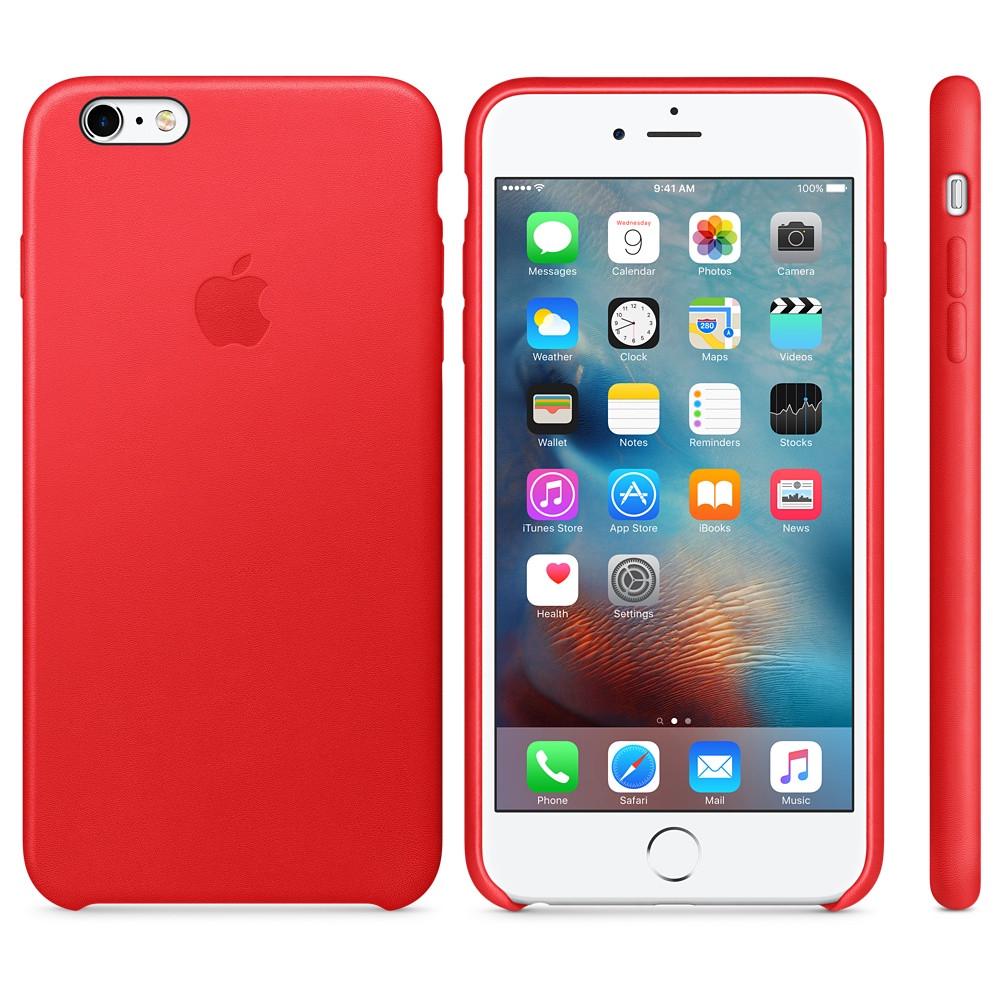 Чехол-накладка Apple Leather Case for iPhone 6S Plus/6 Plus, PRODUCT Red (MKXG2) Оригинал