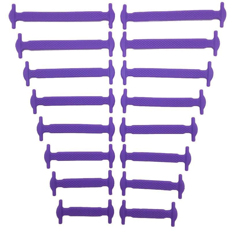Шнурки для обуви силиконовые эластичные 16 шт. 8 пар Фиолетовый - фото 1 Шнурки для обуви силиконовые эластичные 16 шт. 8 пар Фиолетовый - фото 1