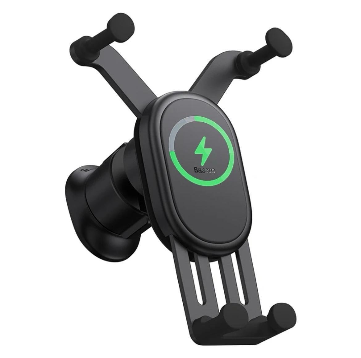Автомобільний тримач з бездротовою зарядкою BASEUS Stable Gravitational Wireless Charging Car Mount Pro 15W Black