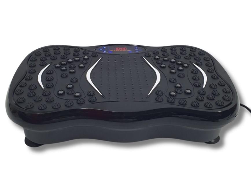 Компактный вибротренажер с пультом и Bluetooth комплект с эспандерами Черный (2104618720)