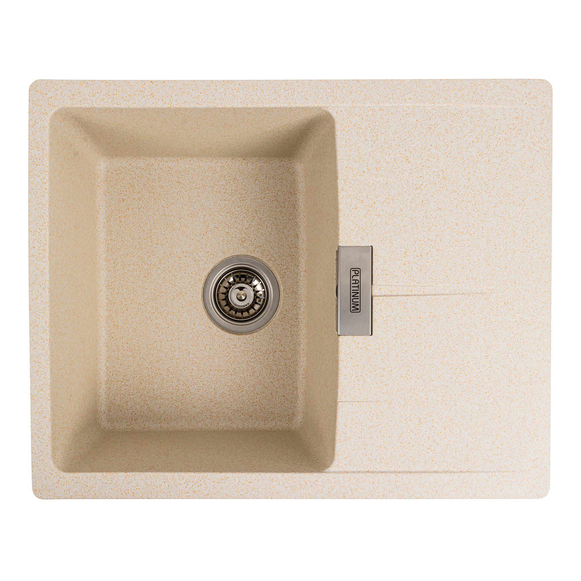 Мойка для кухни гранитная Platinum 6250 ZIRKONE матовая Песок Мойка для кухни гранитная Platinum 6250 ZIRKONE матовая Песок