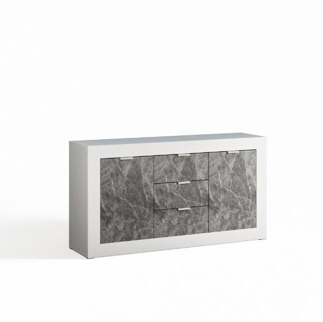 Комод Світ Меблів Прага 1.6 в гостиную/прихожую/спальню 1600x400x850 мм из ДСП цвет Белый/Индастриал