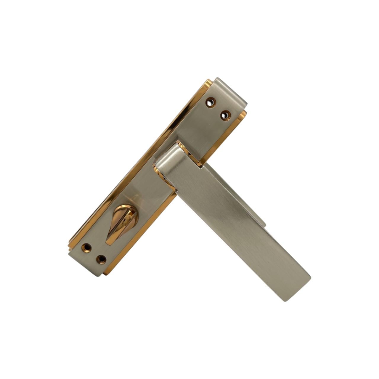 Дверні ручки міжкімнатні під засувку Ozcanlar Alaska Handle WC Alb/Saten 62 мм (330085)