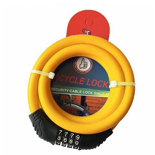 Замок велосипедний Kihuu Lock 2809 тросовий кодовий 1,2x80 см Yellow (29704381)