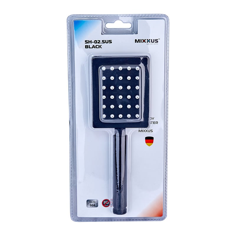 Душевая лейка MIXXUS SH-02.SUS MI6120 однорежимная 80 мм Черный (216282) Душевая лейка MIXXUS SH-02.SUS MI6120 однорежимная 80 мм Черный (216282)