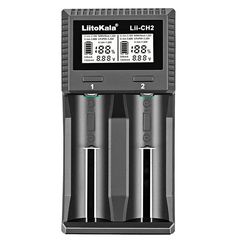 Зарядка для акумуляторів універсальна LiitoKala Lii-CH2 2xАА/ААА (2681023197)
