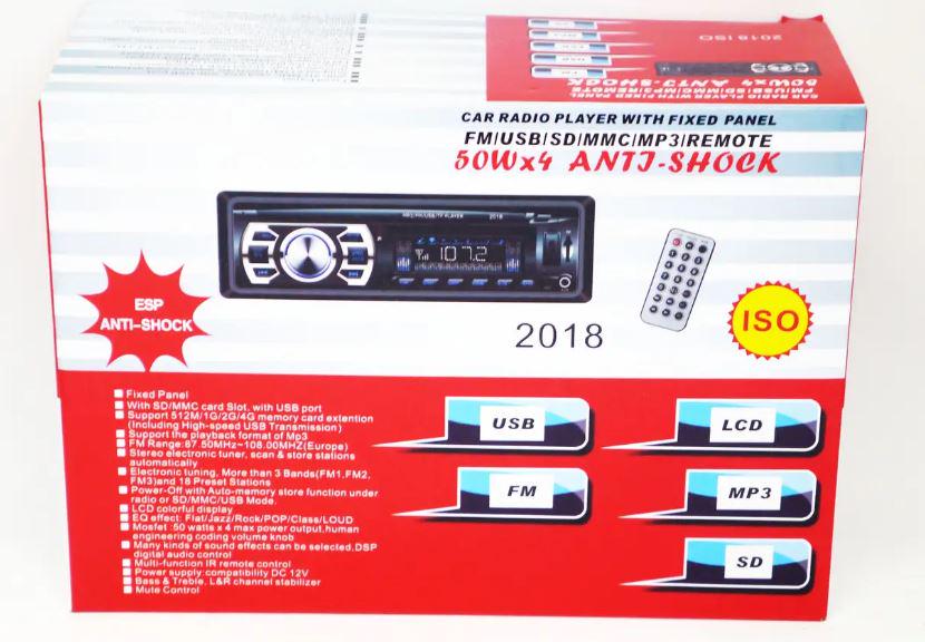 Автомагнітола 1DIN 2018 USB/SD/FM/AUX/пульт 4x50 Вт (17433) - фото 5