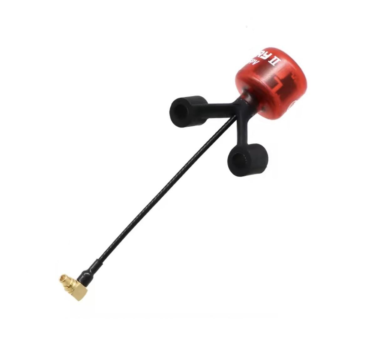 Антенна 5,8G LHCP Rush Cherry 2 II 1,8Dbi с радиальными диполями Y-MMCX-JW угловой для FPV дронов 83 мм Красный (00-00026439)