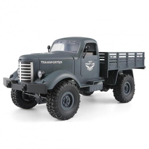 Игрушка на радиоуправлении JR/C Q61 детский грузовой военный автомобиль 1:16 4х4 Темно-Синий (SUN1872)