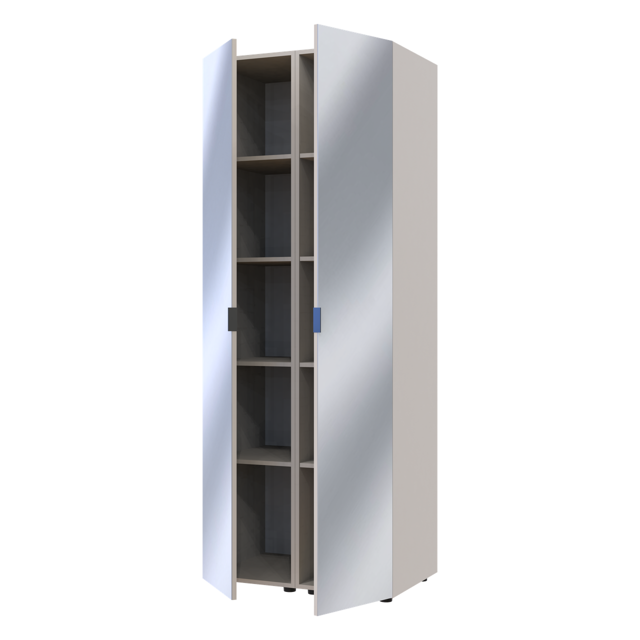 Шкаф распашной для одежды Doros Гелар 2 шт. 78х49,5х203,4 см 2 Зеркала/Кашемир