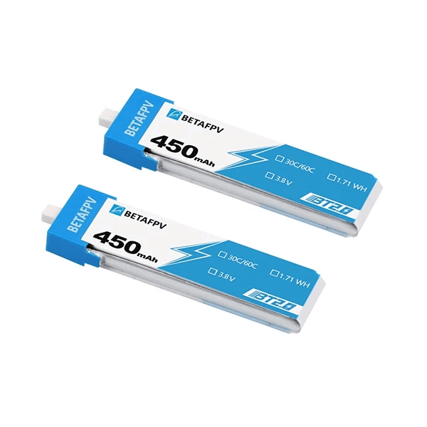 Акумулятори для квадрокоптерів BetaFPV Cetus Pro/Cetus X на 450 mAh 1S BT2.0 2 шт. (D367) - фото 1