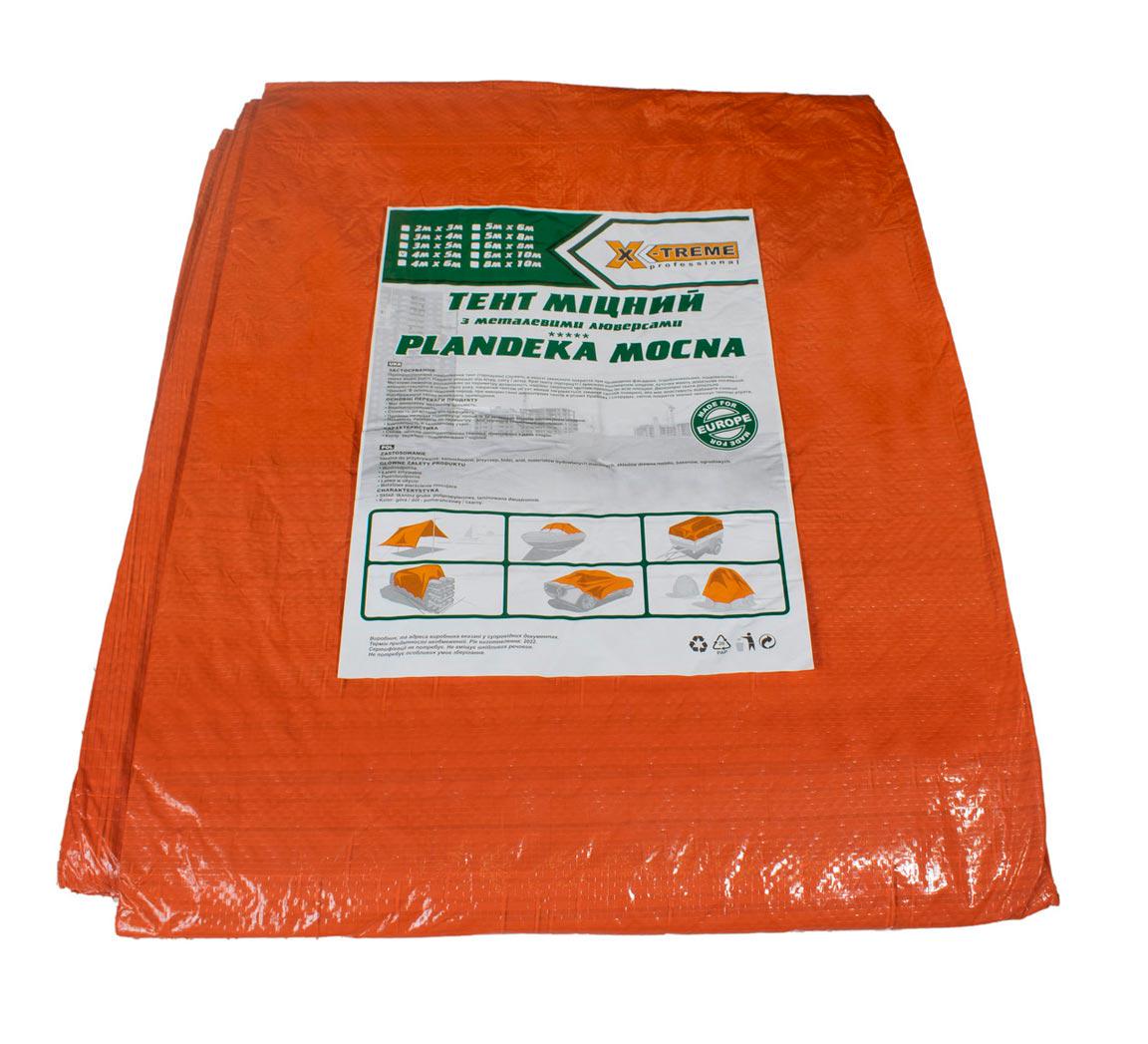 Тент універсальний Extreme Plandeka 120 г/м2 3х4 м Помаранчевий (389065) - фото 3