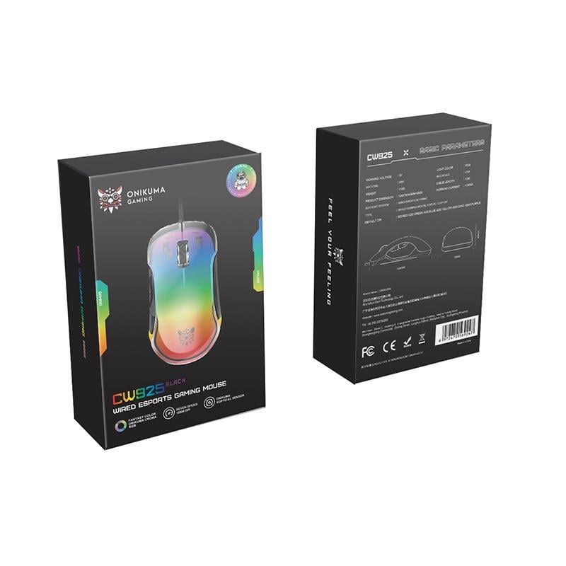 Мышь игровая Onikuma 12800 DPI/RGB подсветка/USB кабель (CW925) - фото 7