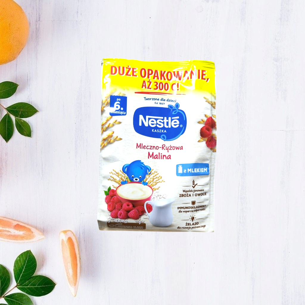 Каша Nestle молочно-рисова з малиною