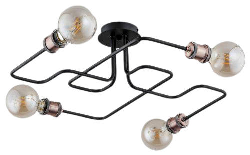 Потолочная люстра Alfa Hook Miedz лофт (24754)