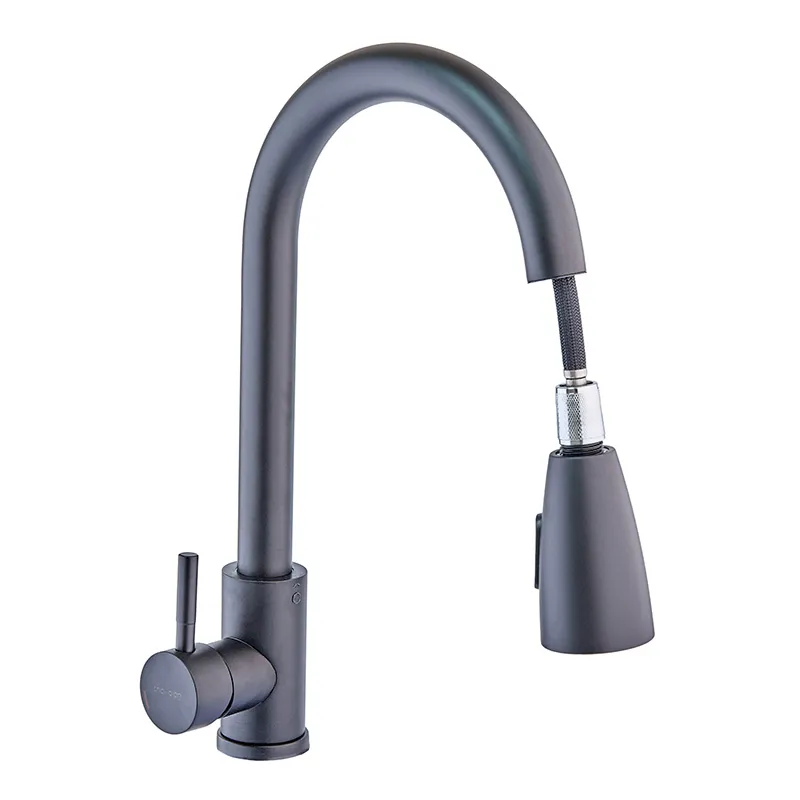 Смеситель для кухни Champion NEO-014 с выдвижной лейкой Black (CH0315)