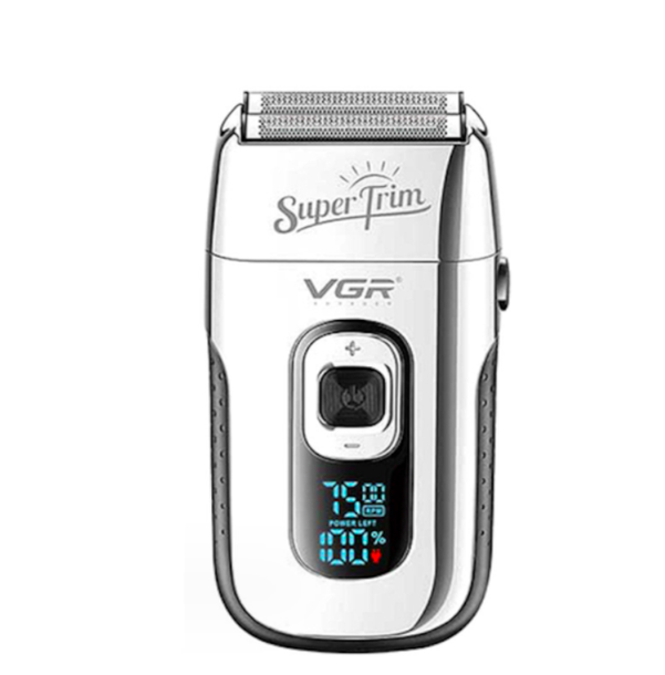 Шейвер-бритва професійний VGR V-332 акумуляторний з дисплеєм Срібний (V-332 2)