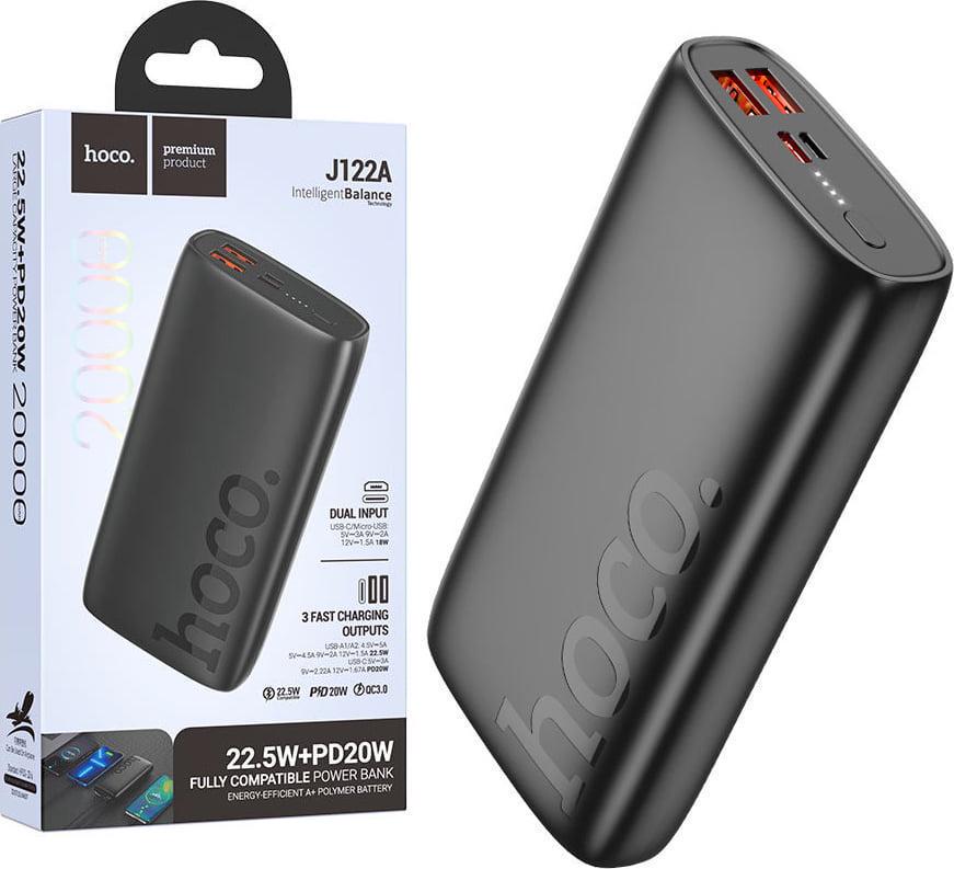 Внешний аккумулятор Hoco J122A PD20W 20000mAh Black (40196) Внешний аккумулятор Hoco J122A PD20W 20000mAh Black (40196)